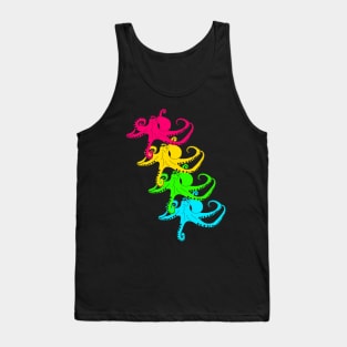 Octopus (Cephalopoda) rainbow Tank Top